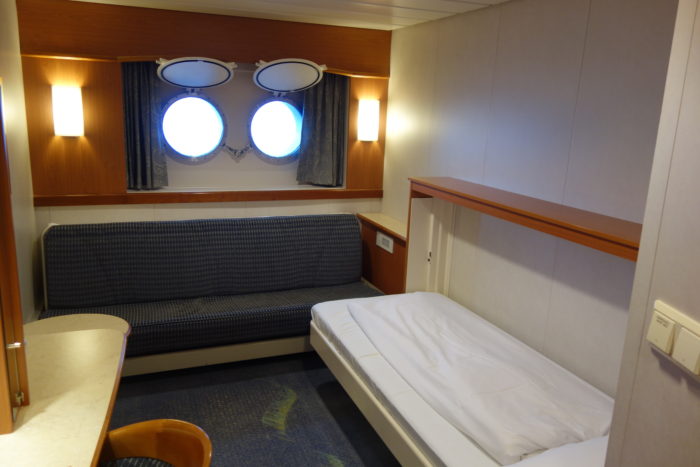  ノルウェー個人旅行、沿岸急行船・Hutigrutenフッティルーテン・船室
